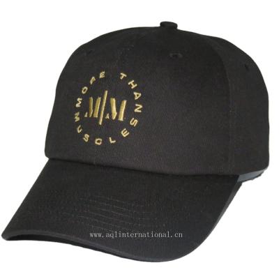 China New Arrival 100% Cotton OEM Embroidery Dad Hat Black COMMON COMMON Dad Hat Cheap Custom Logo for sale