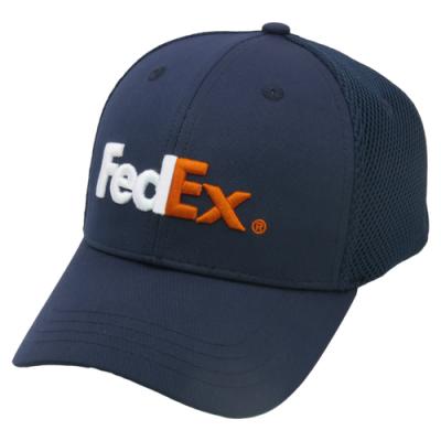 China Custom Fit Sports Mesh Fitted Trucker Hat OEM Mesh Baseball Cap Soft Cable FEDEX 3d Embroidery COMMON JOINT for sale