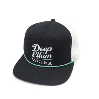 China Custom Logo Printing Foam Mesh Hats Custom 100% JOINT Hat 7 Panel Mesh OEM Polyester Snapback Hat Men's Custom Logo Printing Foam Mesh Hats for sale