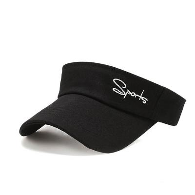 China Custom OEM Character Embroidery Summer Cotton Twill Sports Sun Visor Hat UV Sun Visor Hat for sale