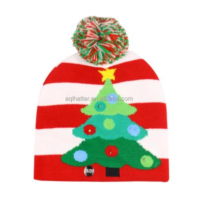 China COMMON COMMON Most Popular Christmas Beanies Led Lightweight Knitted Hats Winter Caps Wholesale for sale