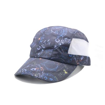 China Custom JOINT Digital Printed Sublimation Polyester Sports Hat Men Trail Running Hat Cap for sale