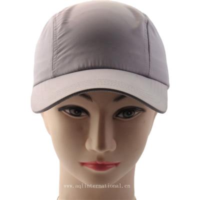 China COMMON Dri-Fit Custom Quick Dry Polyester White Fabric 3 Panel Hat Running Hat for sale