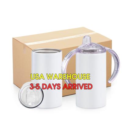 China Sustainable USA Warehouse Kids Vacuum Sublimation Sippy Cups Tumbler Stainless Steel Water Cups Blanks Sublimation Cups for Toddlers for sale