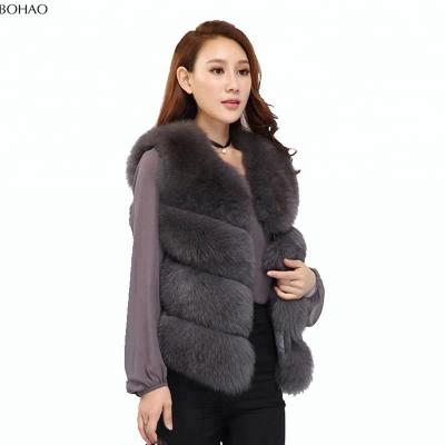 China Breathable Fancy Inexpensive Women's Artificial Fox Fur Vest Many Colors Available Design Breathable for sale