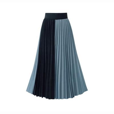 China Anti-Static High Contrast Chiffon Pleated Waist Panel Skirt Chiffon Maxi Skirt for sale