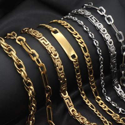 China 2021 TRENDY trendy wowen jewelry stainless steel 18k gold plated charms bangle bracelet for sale