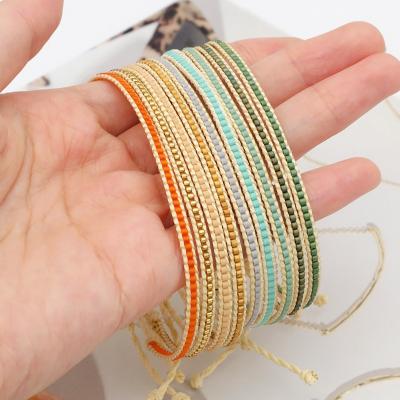 China Custom Made High Quality Handmade Yarn Small Card OEM Fashion Miyuki Beads Japanese Beads Bracelet for sale