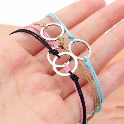 China Custom Made Wire Baby Wax High Quality Simple Design Stainless Steel Polish Charm Bracelet for sale