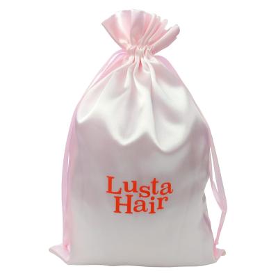 China Wholesale Drawsting Satin Hair Bags With Customized Logos And Designs for sale