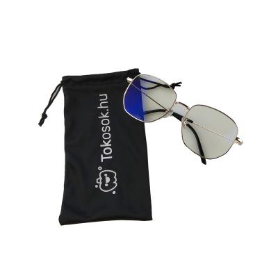 China Glass Sunglasses Microfiber Drawstring Bag Pouch With Custom Logo for sale