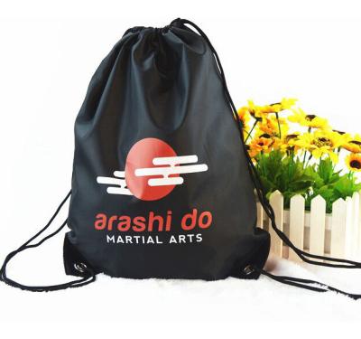 China Waterproof Good Quality Polyester Sports Drawstring Bag /Polyester Drawstring Backpack for sale