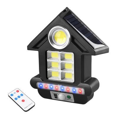 China New LED Garden Street Light Human Body Sensor Solar Wall Lamp With Security Remote Control Outdoor Light for sale