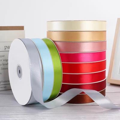 China Factory Wholesale High Tenacity Ribbon For Gift Wrapping Polyester Solid Color Double Faced 3 Inch 75mm Soft Satin Ribbon Roll for sale