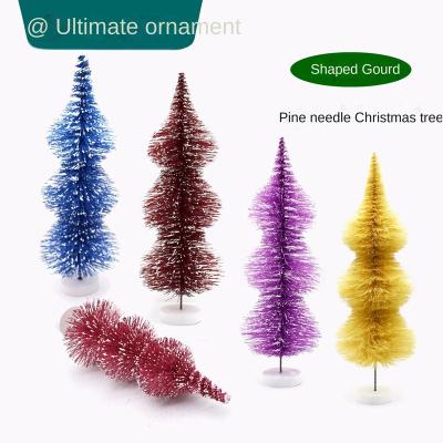 China PVC In Stock Qiongma Pine Needle Christmas Tree Window Decoration Christmas Ornament Special Shaped Christmas Tree Wholesale for sale