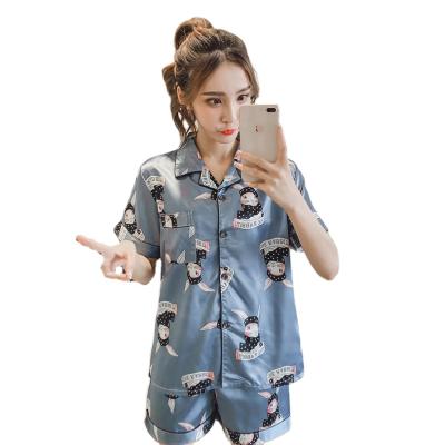 China QUICK DRY New Listing Others Collar Fiber Material Women's Sleepwear Pajamas Dot Pattern Type Spandex/Bamboo Print for sale