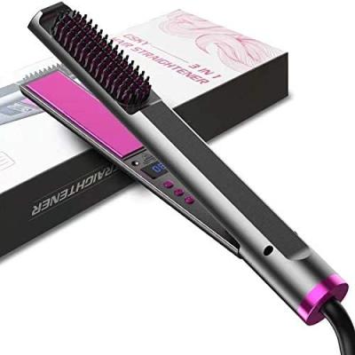 China Safety Hair Straightener 3 in 1 Ceramic Tourmaline Flat Iron for Hot Comb Hair Straightener and Curler for sale