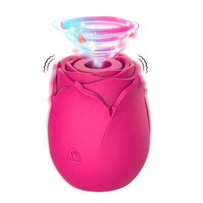 China Real Touch Smelling G Spot Vibrator Breast Nipple Clitoral Rose Sucking Clit Stimulator Sucker Sex Toys For Women Female for sale