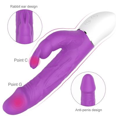 China Hot Sales Silicon G Spot Rechargeable Rabbit Vibrator Hot Sales Silicone AV Vibrator Female Long Handle Vibrators In Adult Sex Toys Shop For Women for sale