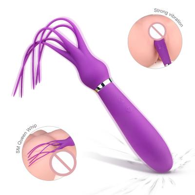 China Rechargeable Silicone Vibrator 2 in 1 Teasing Vibrator Rose Shape Silicone Dildo Vibrator Sex Toy for Women by Liman for sale