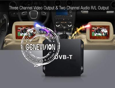 China HD DVB-T Car Digital TV Receiver with 2 Dibcom tuners active amplified antenna for sale