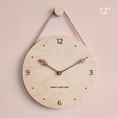 China European Custom Modern Customization OEM Custom Modern Home Decoration Customized Wooden Wall Clock For Living Room for sale