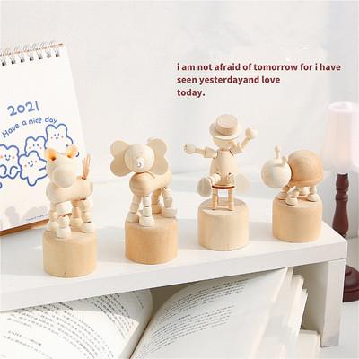 China Europe Europe 2021 style hot selling Nordic style bedroom decoration small wooden animal desktop ornaments mini for sale