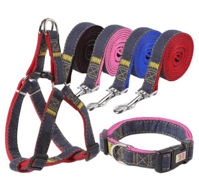 China High Quality Padded Pet Products Strong And Durable Padded Handles Forming Walking Collars And Leashes Set for sale