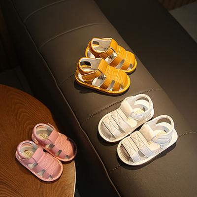 China Fashion Trend Summer Hot Selling Flat Kids Fashion Trend Shoe Girls Genuine Leather Boys Children Sports Baby Sandal for sale