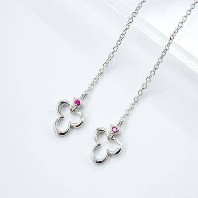 China 925 Sterling Silver Women Fashion Long String Cloud Romantic Chain Earring for sale