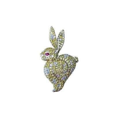 China Best Selling Happy Bunny Pendant Sterling Silver 925 Romantic Rabbit Pendant for sale