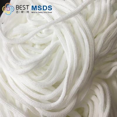 China La banda de secuencia elástico redonda blanca de nylon de la cuerda del cordón de Spandex graba 2.5m m 2.8m m 3m m en venta