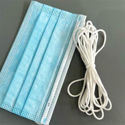 China 4mm 2.8mm 2mm 2,5 Millimeter 3mm weiches rundes elastisches Schnur-Band-weiße Polyester- zu verkaufen