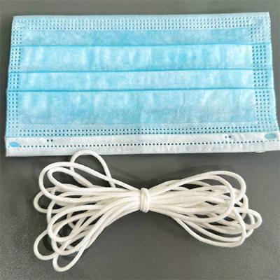 China White Stretchy Ear Loops Thread Earloop Elastic Band Soft 2.5-2.8mm for sale