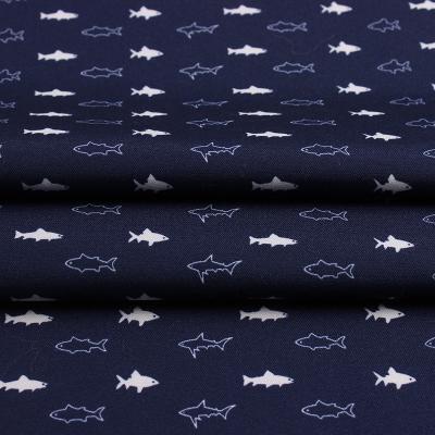 China High quality waterproof twill peachskin fish print fabric for sheets for sale