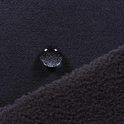 China Black 50D TWILL Knitted Three-in-One Four-Piece Sheer Film + Fleece Fabric for sale