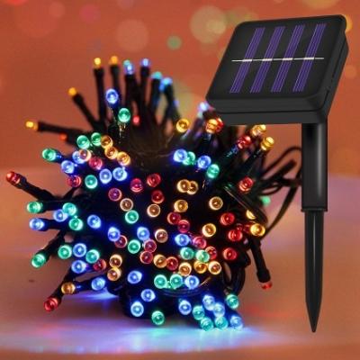 China Fashion Street Light 12 Meters 100 Led Solar String Light Outdoor Garden Christmas Tree Decoration Light for sale