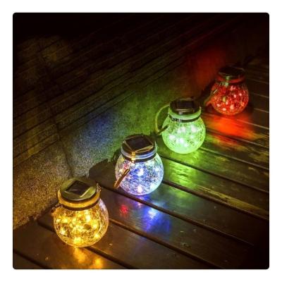 China Best Selling Eco-friendly Waterproof Multi Color Solar Split Ball Longstar Garden Glass Pot Lights for sale