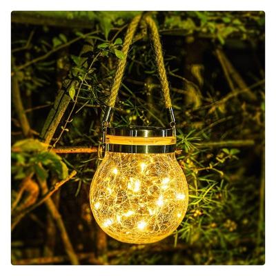 China Longstar Eco-friendly Hot Sales Waterproof Garden 30 LED Outdoor Hot Solar Split Ball Hanging Lights for sale