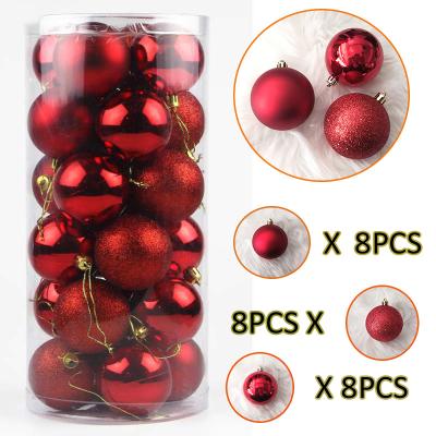 China Holiday Longstar Decoration Customized Color Pattern Christmas Tree Ball Set Decoration Christmas Ball Hanging Plastic Christmas Ball Ornaments for sale