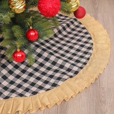 China Christmast Longstar Ornament Fast Shipping Luxury White Fluffy Plush Faux Fur Christmas Tree Skirt For Home Decoration for sale