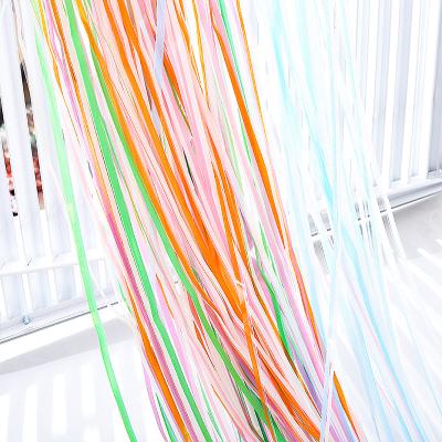 China 1*2M Waterproof Aluminum Tinsel Curtain de fiestas de Metalicas Para de cortines Background Party Decorations Tinsel Fringe Curtain Colorful Metallic for sale