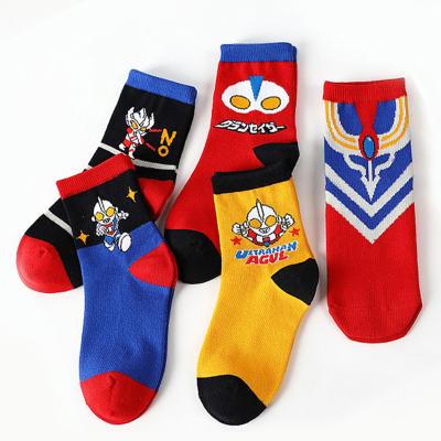 China Low Moq Antibacterial Character Socks Children And Adults Cartoon Kid Character Winter Socks for sale