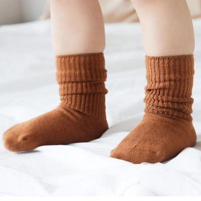 China Anti-Foul Moq 0-6year Organic Cotton Baby Sock Socks Wholesale Premium Scrunched Socks Toddler Baby Gift Style Slouch for sale