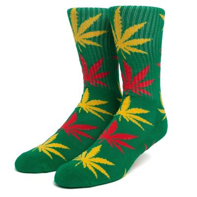 China Wholesale Sporty Colorful Maple Leaf Tube Sports Socks Weed Leaf Socks for sale