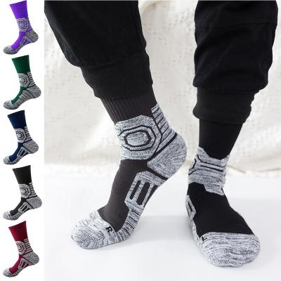 China Winter Breathable Ski Thick Cushion Snow Atlethic Cotton Crew Length Basketball Sports Knocks Field Basket Ball Badminton Socks for sale