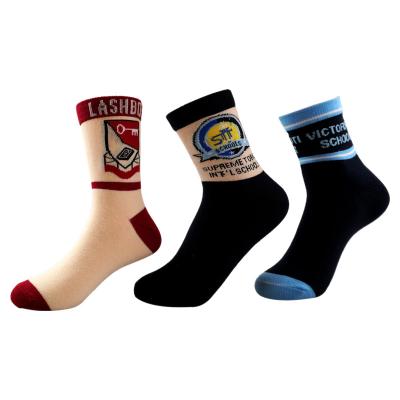 China Breathable Custom Color Cotton Cheap Student Socks Simple Campus School Socks for sale