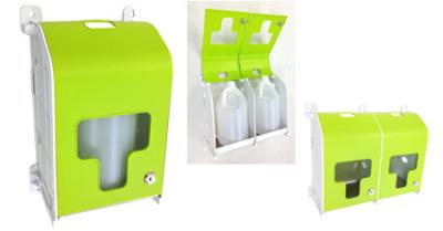 China White ABS + Green PE Injection Moulded Component Assembly Chemical Cabinet for sale