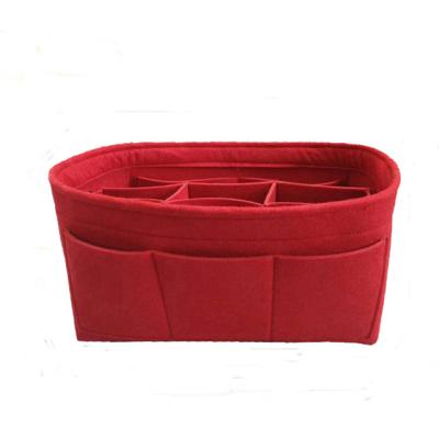 China Durable Custom Felt Makeup Bag Insert Purse Cosmetic Organizer For Handbag for sale