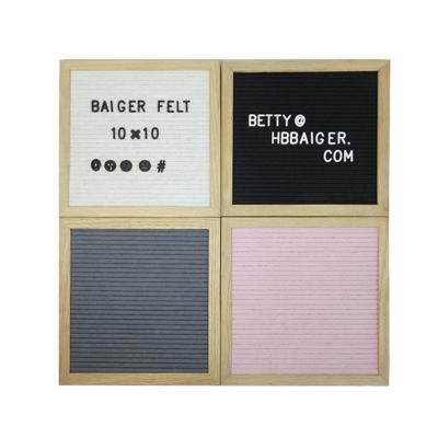 China Advertising Display Oak Wood Felt Letter Board With Plastic Christmas Letters for sale